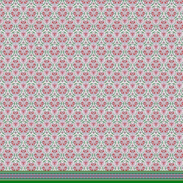 Soimoi Toile de Damassé Florale en Coton 56 Pouces de Large
