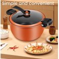 thumbnail image 3 of Multifunctional Large Capacity Non-Stick Pressure Cooker, 8 Qt Micro Pressure Cooker With Visible Transparent Glass Cover,Anti-Scalding Handle, Fast Cooking Pot For All Stovetops (B), 3 of 7