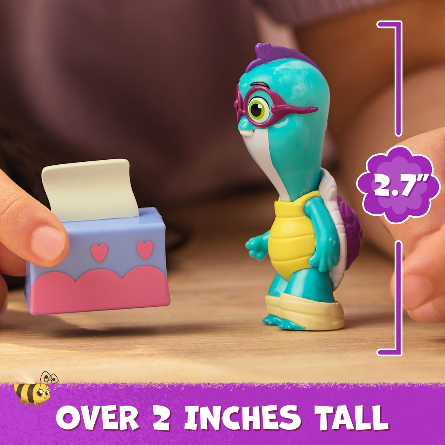 Vida la Véto, Coffret Rhume et câlinous avec figurines articulées Zigzag et Durdur et boîte de mouchoirs, jouets pour filles et garçons à partir de 3 ans