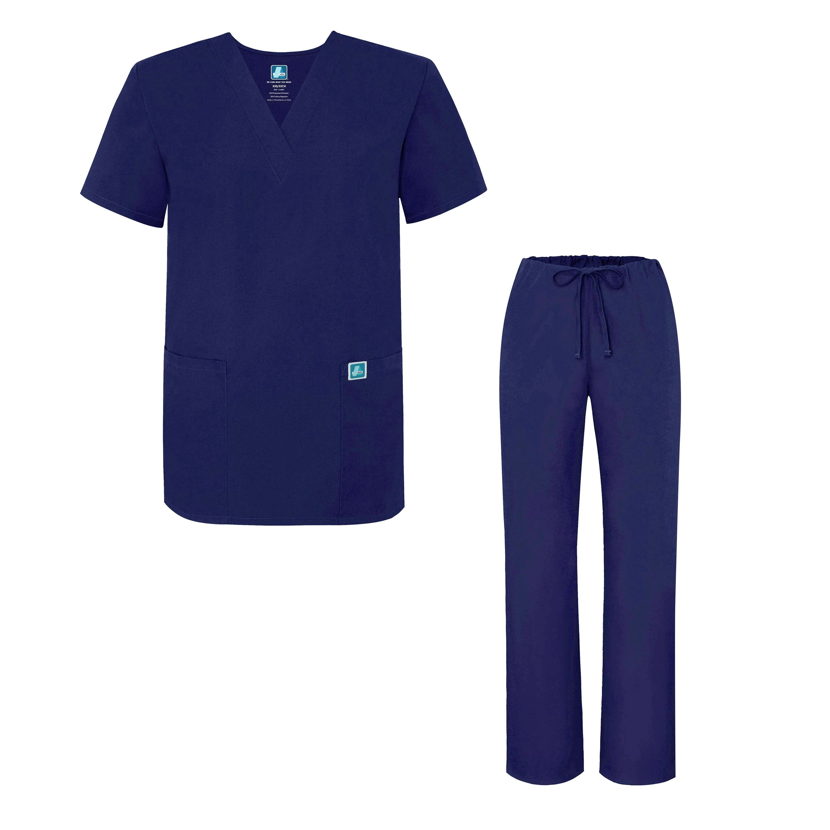 Adar Universal Medical Scrubs Set Medical Uniforms - Unisex Fit 45 colors