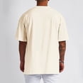 thumbnail image 4 of Men T Shirts Male Summer Pure Oversized Shirt Solid Color Large Size Short Sleeve Round Shoulder Top, 4 of 5