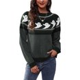 thumbnail image 1 of LUXUR Chandail d'Hiver Chaud pour Femmes, Ample, pour Festival, Vert m, 1 of 3