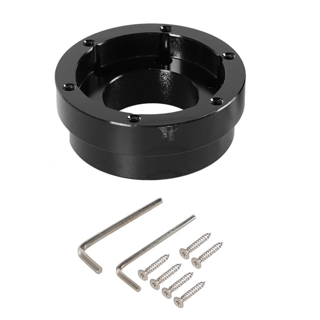 70mm Stee Wheel Adapter Plate, Aluminum Alloy, for Logitech , Spare Parts, Replace Accessories Racing Car Modification , Black
