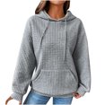 thumbnail image 2 of Chandails à Capuchon Mode pour Femmes 2023 Décontractés à Manches Longues à Col Rond Chandails pour Dames Hauts Blouse Chandail à Capuchon Uni Rabais de 50 % Liquidation Costumes d'Halloween/Noël, 2 of 8