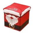 thumbnail image 1 of Leodye 1pcs Tabouret de Rangement pour la Maison Cadeau de Noël Boîte de Rangement Boîte de Rangement Boîte de Rangement de Noël Boîte de Rangement pour Jouets pour Enfants-11.81 x 12.6 Po, 1 of 6