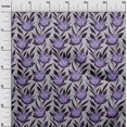 thumbnail image 3 of oneOone Rayon Purple Fabric Floral Retro Craft Projects Decor Fabric Printed By The Yard 56 Inch Wide, 3 of 5