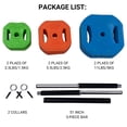 thumbnail image 2 of Kojooin Multi-Functional Adjustable Portable Changeable Dumbbell and Barbell Kettlebell Set 40LB, Black, PU, Padded Grip, 22LB Max Weight, Barbell for Home Gym Suitable Men/Women, 2 of 5