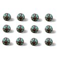 thumbnail image 1 of Knob-it 676685032942 Ensemble Vintage de Boutons Ronds Peints à la Main - Bleu et Brun - Lot de 12, 1 of 3