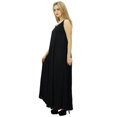 thumbnail image 4 of Bimba Robe Maxi Unie à Bretelles Spaghetti pour Femme pour l'Été, Tenue de Plage, Robe d'Été, 4 of 9
