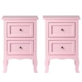 thumbnail image 1 of Ktaxon Set of 2 Nightstand, Side Table Night Table,Pink, 1 of 9