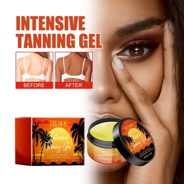 EGNMCR Dark Tanning Gel Peaches Tanning Accelerator Sun And Tanning Beds Sun-fortified With Carrots Sun Tanning Oil Naturally tanning gel