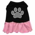 thumbnail image 1 of Chevron Paw Screen Print Dress Black With Light Pink Med (12), 1 of 1