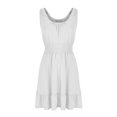 thumbnail image 5 of BEFOKA Robe pour Femme Grande Taille, Liquidation de Robes d'Été pour Femmes, Robe d'Été Unie Sans Manches à Col Rond Type Camisole Courte pour Femme, 5 of 5