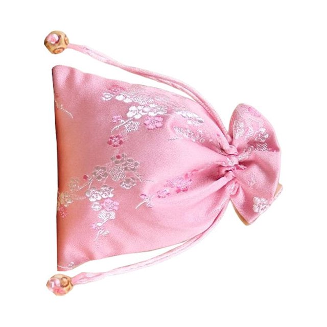 stanreset Brocade Jewelry Bag Drawstring Chinese Style Embroidery Dustproof Wedding Gift Organizer Party Favors Bags Pack Pink