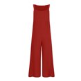 thumbnail image 4 of cfhntfmh Overalls for Women with Pockets Sleeveless Adjustable Strap Jumpsuit Loose Wide Leg Long Pants Rompers, 4 of 4