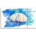 thumbnail image 2 of Peinture Aquarelle Méduse - Impression d'Art Abstrait sur Toile, 2 of 3