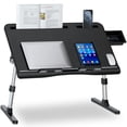 thumbnail image 1 of EVETTO Bureau-Lit pour Ordinateur Portable, Très Grand en Cuir avec Plateau de Table d'Ordinateur Réglable, Bureau Pliable pour Ordinateur Portable pour Lit, Sofa, Canapé, Plancher, Écriture, Repas, Travail, 1 of 6