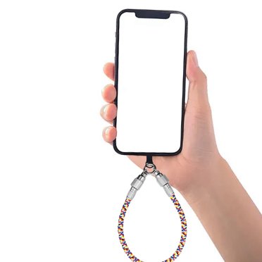 Lanière de Téléphone Intelligent 2 en 1 et Chargement Intégré Adaptateur USB A vers USB C Lanière de Téléphone Intelligent Patch Ajustable Lanière Compatible avec la Plupart des Téléphones Intelligents