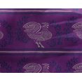 thumbnail image 4 of oneOone Georgette Viscose Fabric Stripe|Leaves & Hen Block Print Sewing Fabric BTY 42 Inch Wide, 4 of 4