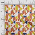 thumbnail image 1 of oneOone Viscose Jersey Fabric Parallelogram & Triangle Geometric Decor Fabric Printed BTY 60 Inch Wide, 1 of 5