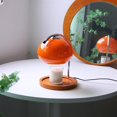 thumbnail image 3 of Lampe Chauffe-Bougie Aromathérapie Chauffe-Bougie à Intensité Réglable Rétro Décorative Fondoir de Bougie d'Aromathérapie Lampe de Fusion pour Chambre Bureau Assiette Ronde (Orange), 3 of 7