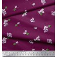 thumbnail image 2 of Soimoi Velvet Fabric Leaves & Azalia Floral Decor Fabric Printed Yard 58 Inch Wide, 2 of 5