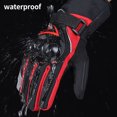 thumbnail image 4 of Winter Motorcycle Gloves Waterproof Cold Weather Motorcycle Gloves Warm Riding Gloves with Reflective Stripe, 4 of 8