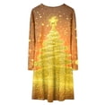thumbnail image 5 of Splozh Robe Décontractée pour Fille à Manches Longues, Imprimé de Noël, Bal de Promo, Fête de Noël, Robes pour Fille, Or, 3-4 Ans, 5 of 5
