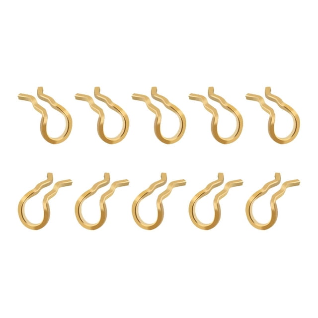 jinwen 10 Pieces Brake Pad Cotter Pin Calipers Fixing Snap Sp Clips Clamps Gold