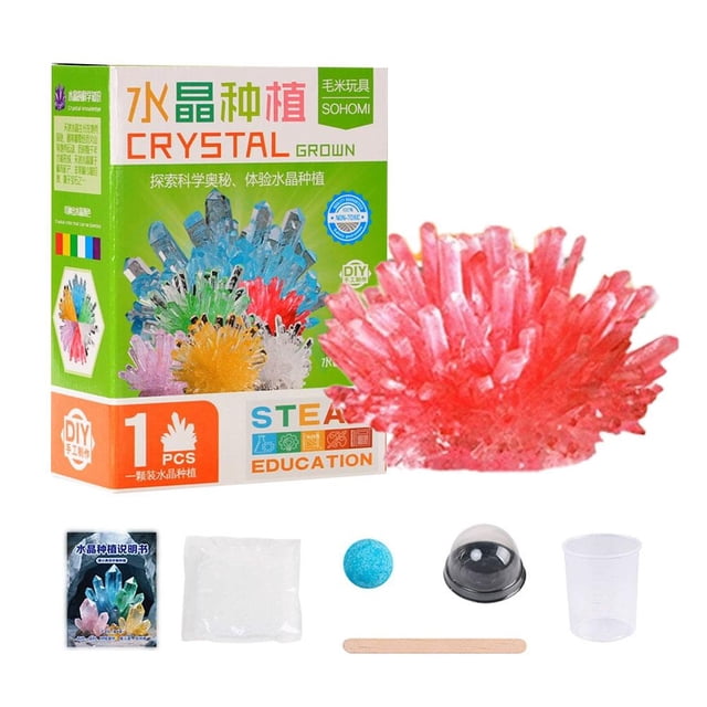 Crystal Growing Science Kit for Kids & Teens, DIY STEM Educational Experiment Toy, Create Vibrant Sparkling Crystals, Fun Geology Project for Boys & Girls