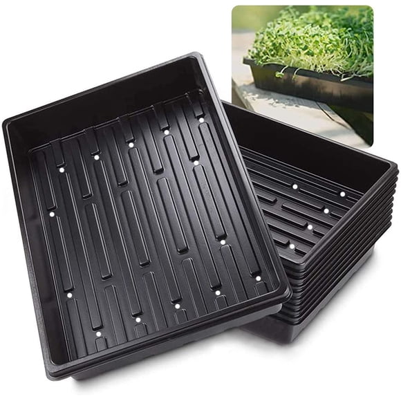 5pack Bundle Seedtray for growing seedlings and microgreens size 10"x20" with drain holes