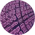 thumbnail image 1 of Ahgly Tapis d'Intérieur Lavable en Machine Carré Transitionnel Violet Foncé, 3 Pieds Carré, 1 of 7