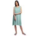 thumbnail image 2 of Moomaya Cotton A-Line Sleepwear For Ladies Round Neck Button Placket Nightdress, 2 of 6