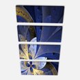 thumbnail image 2 of Blue and Yellow Large Fractal Pattern - Floral Canvas Art Print, 2 of 3