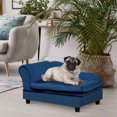 thumbnail image 2 of PawHut Canapé pour Animaux avec Fonction de Rangement, Lit Rembourré en Mousse, Bleu, 2 of 10