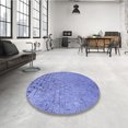 thumbnail image 4 of Ahgly Company Tapis d'Intérieur Lavable en Machine Carré Bleu Denim, 6 Pieds Carré, 4 of 7
