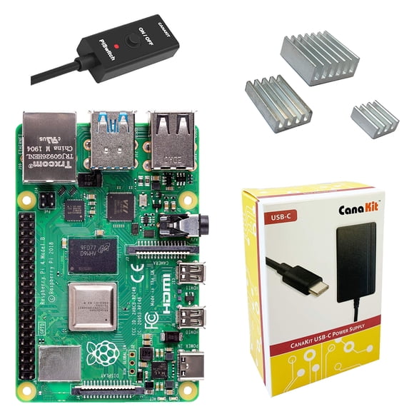CanaKit Raspberry Pi 4 4GB Basic Kit with PiSwitch (4GB RAM)