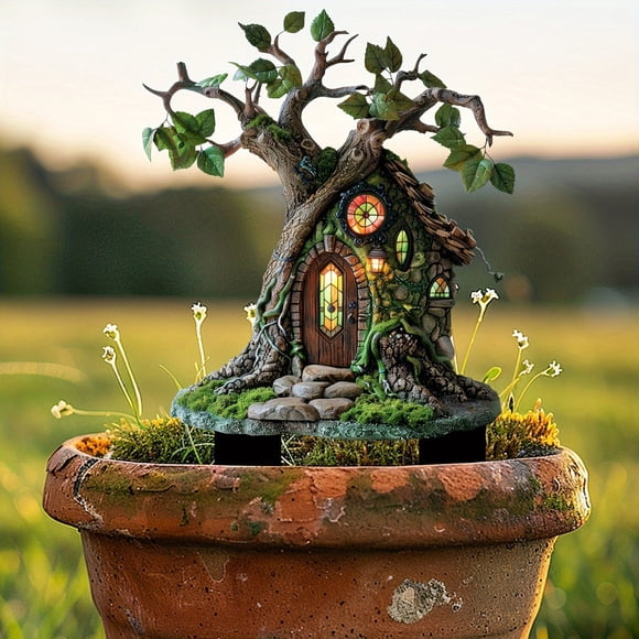 EQWLJWE Garden Decor Outdoor Statues,Resin Fairy Garden Birthday Gifts for Women Yard Decorations, Resin Miniature Fairy Gnome Home Gardening Gifts for Patio, Balcony, Porch Decor