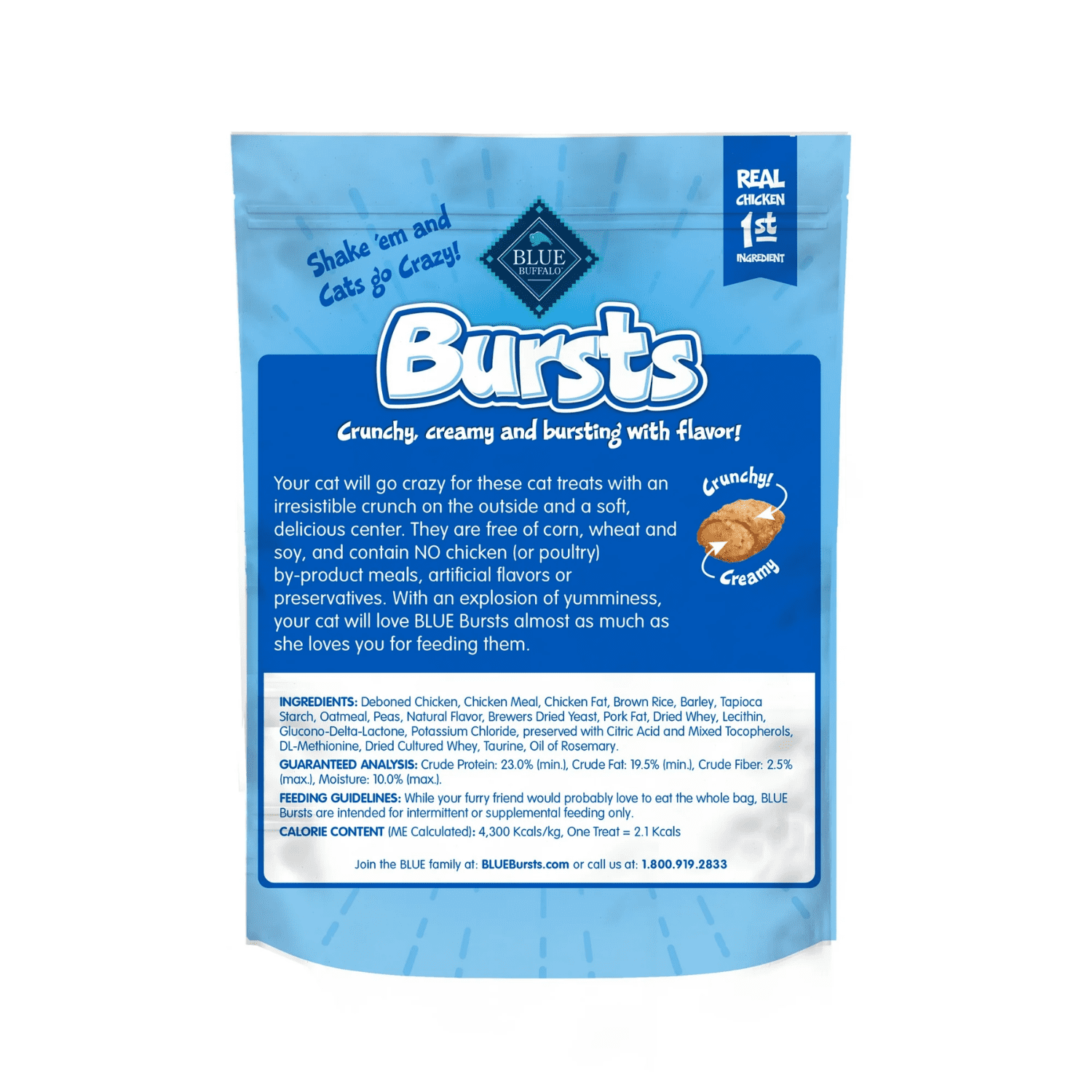 Blue Buffalo Bursts Gâteries Croquantes pour Chats Saveur Poulet