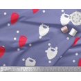 thumbnail image 2 of Soimoi Velvet Fabric Dot & Santa Moustache Christmas Print Sewing Fabric Yard 58 Inch Wide, 2 of 3