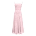 thumbnail image 4 of Xdegoge Robe Maxi Formelle pour Femmes Sans Manches à Encolure Carrée à Bretelles Spaghetti en Dentelle Florale Robes Élégantes Coupe Ajustée Soirée Fête Longues Robes Fluides Légères Été Vacances Invitée de Mariage Robes, 4 of 8