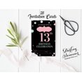 thumbnail image 3 of Darling Souvenir Black Birthday Invitation Card Printable Fill or Write In Blank Invites Party Supplies Pack Of 28 5 x 7 Inches, 3 of 5