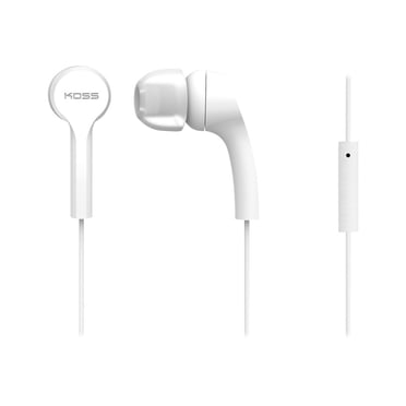 Koss KEB9i - Écouteurs avec Micro - Intra-Auriculaires - Filaires - Prise 3,5 mm - Blanc