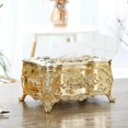 thumbnail image 3 of Elegant Tissue Box Holder Organizer Napkin storage Car Tissue Dispenser for Office Home Golden, 3 of 8