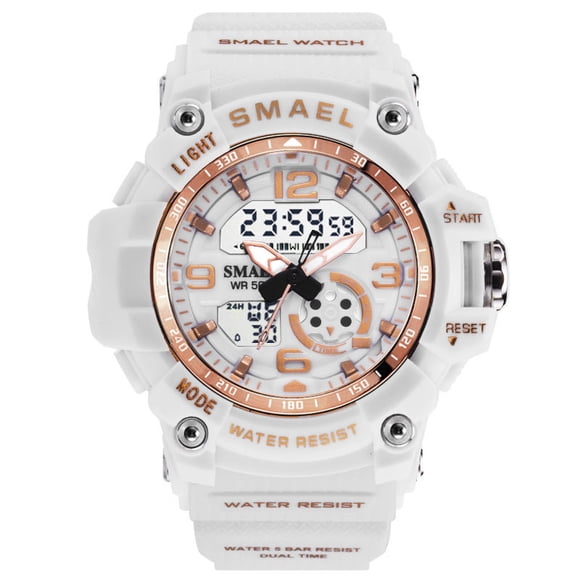 SMAEL Men Military Watch 50m Waterproof Wristwatch LED Quartz Clock Digital Sports Watches