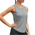 thumbnail image 1 of Timegard Camisoles de Yoga pour Femmes Col Rond Sans Manches Chandails d'Été Décontractés Couleur Unie Haut d'Entraînement, 1 of 5