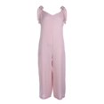 thumbnail image 3 of Women‘s Summer Sleeveless Backless Loose Relax Fit Pure Color Spaghetti Strap Cotton Linen Jumpsuit, 3 of 7