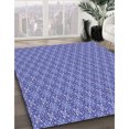 thumbnail image 3 of Ahgly Company Machine Washable Indoor Square Transitional Denim Blue Area Rugs, 7' Square, 3 of 7