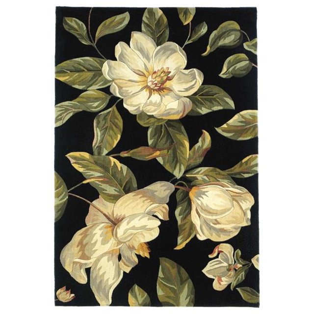 HomeRoots 350017 5 x 8 ft. Wool Black Area Rug
