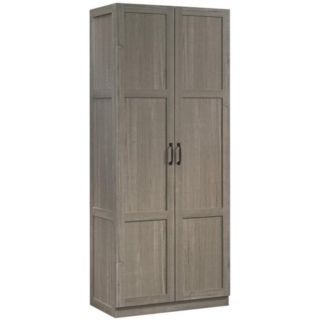 Pemberly Row 2-Door Modern Engineered Wood Storage Cabinet in Gray